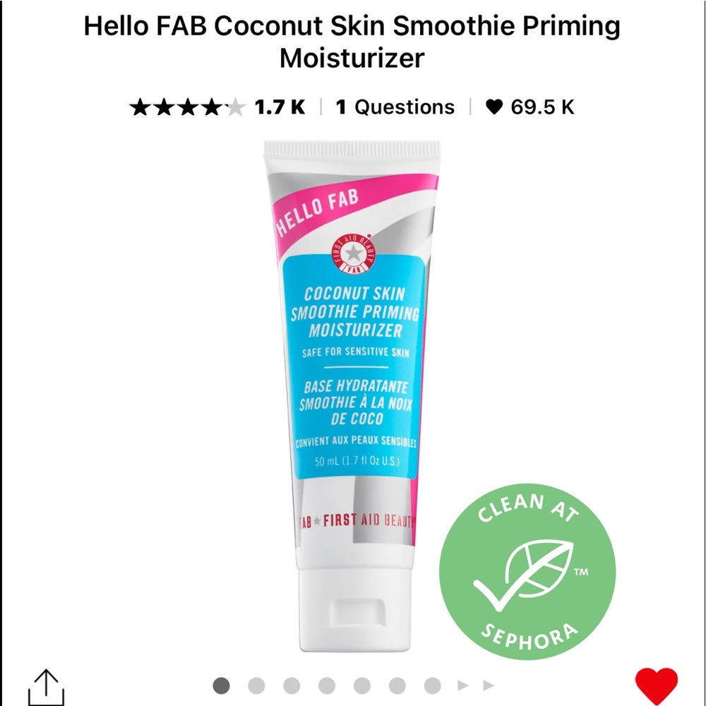 First Aid Beauty Coconut Priming Moisturizer